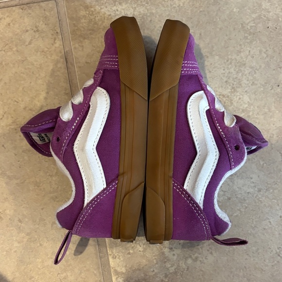 Vans Kids Purple and White Sneakers - Picture 6 of 7